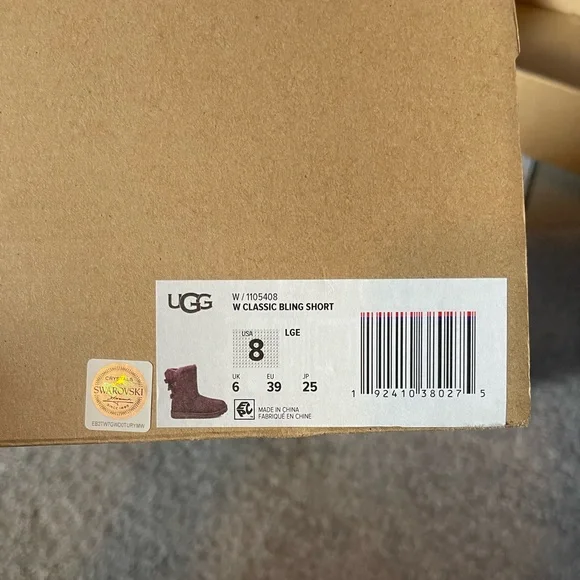COPY - UGG classic bling short boots in ladies size 8 purple/brown mix very nic… - Picture 4 of 4